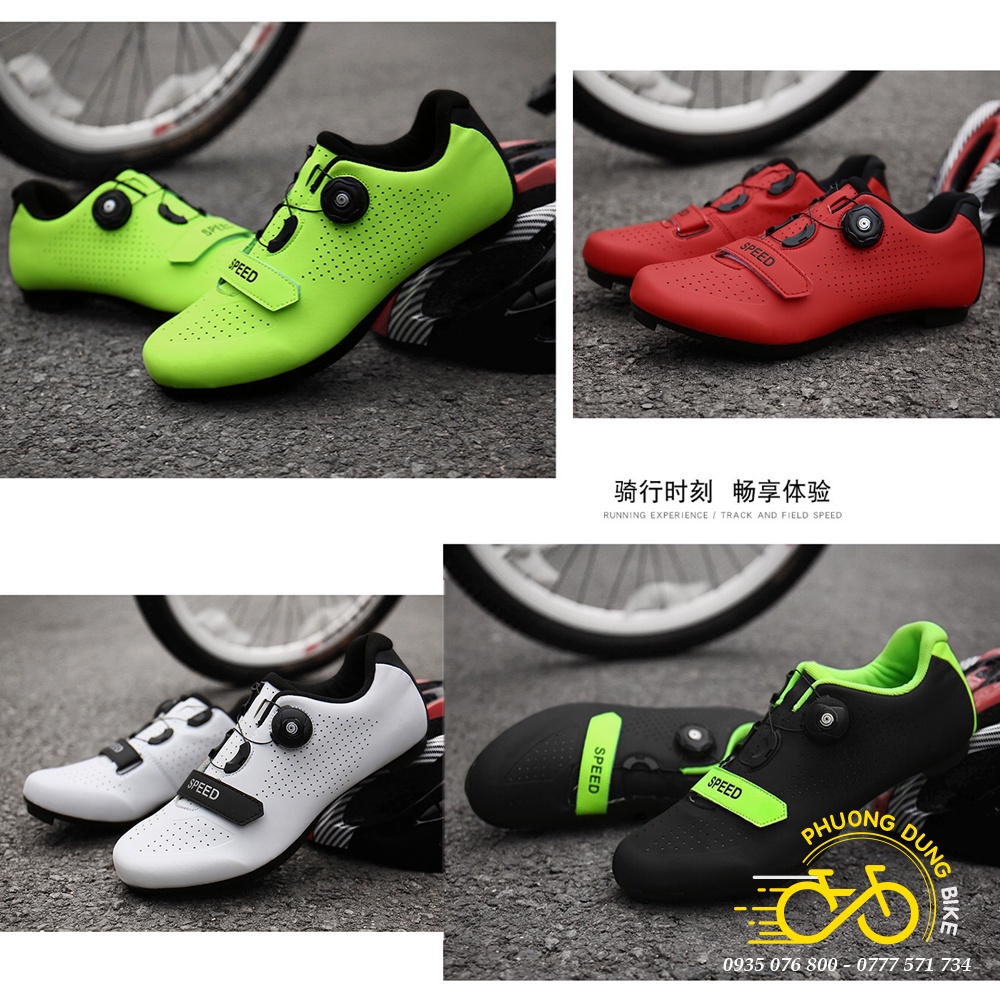 Giày can đi xe đạp thể thao Road, MTB SPEED - 1 Khóa Vặn