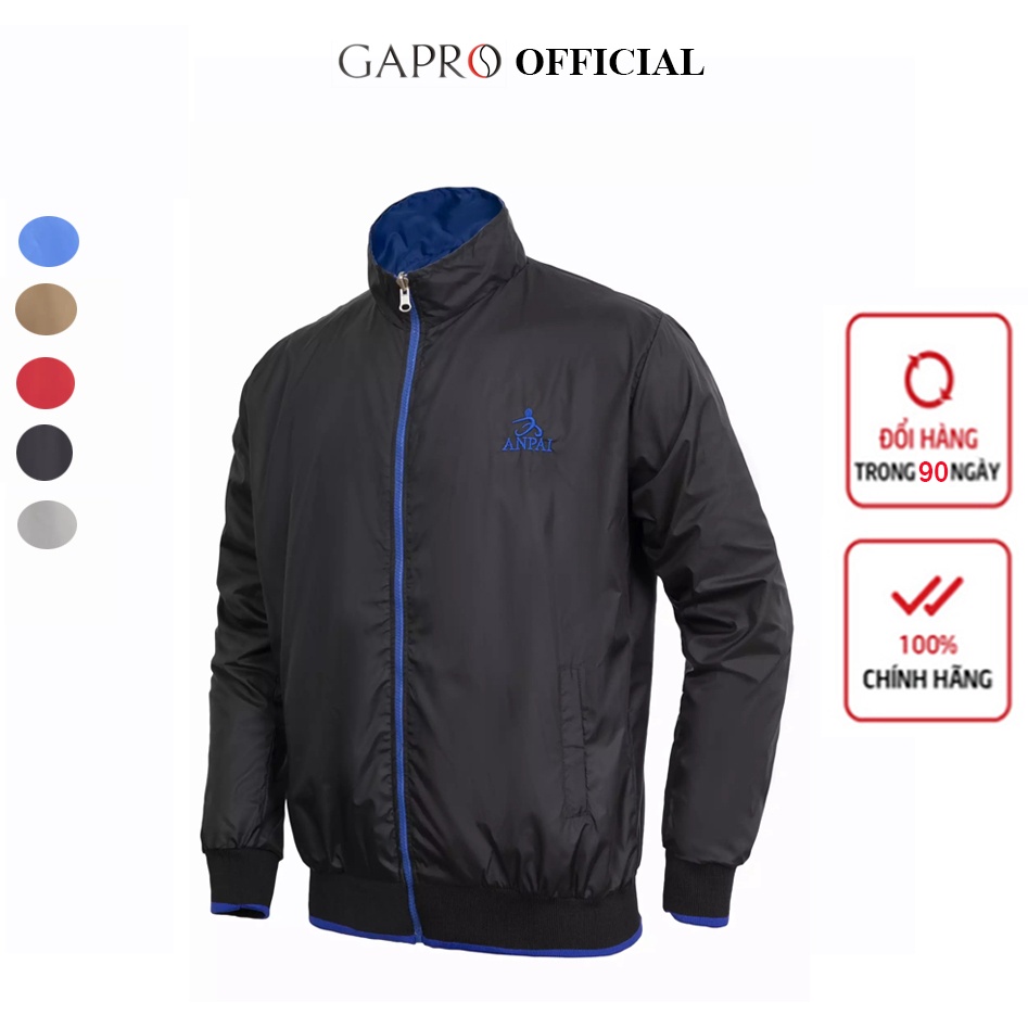 Áo khoác dù nam cổ đứng hai mặt thêu chữ cao cấp Gapro Fashion GAKD133