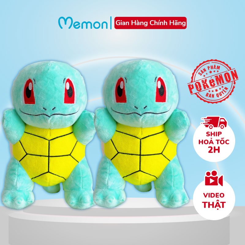 [Mã LIFEM1 giảm 50k đơn 99k] Gấu Bông Rùa Zenigame Squirtle Pokemon Cấp Memon