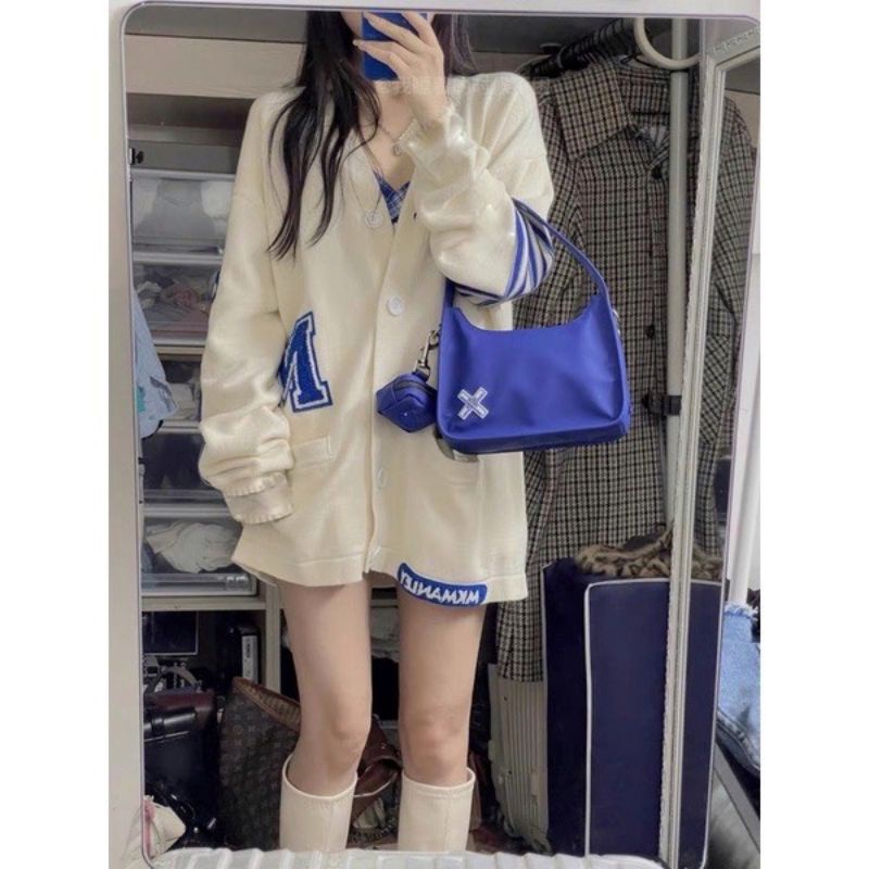 Áo Khoác Cardigan Nỉ M Tay Hoa Cực Xinh, Áo Khoác Nữ Báng Bèo