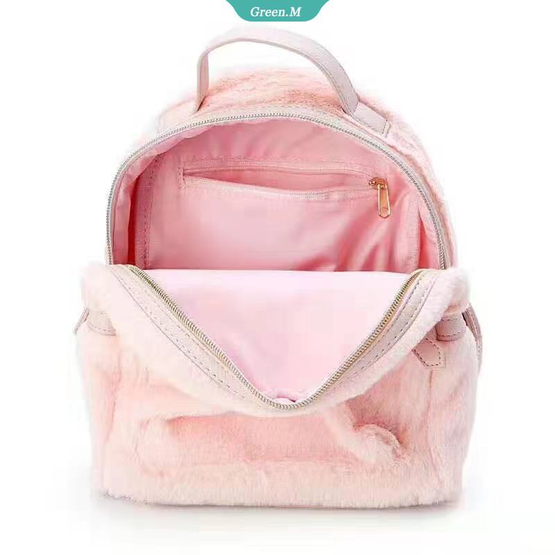 SANRIO Ba Lô Đi Học Đeo Vai Mùa Đông Bằng Vải Cotton Mềm In Hình Cinnamoroll My Melody Melody Cho Bé Gái