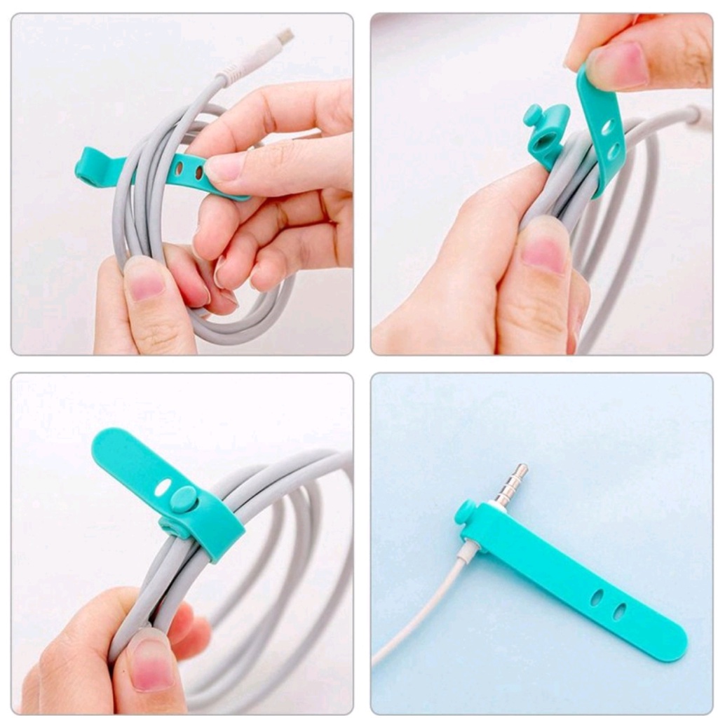 1 Dây Quấn Dây Cáp / Tai Nghe Bằng Silicone Tiện Dụng