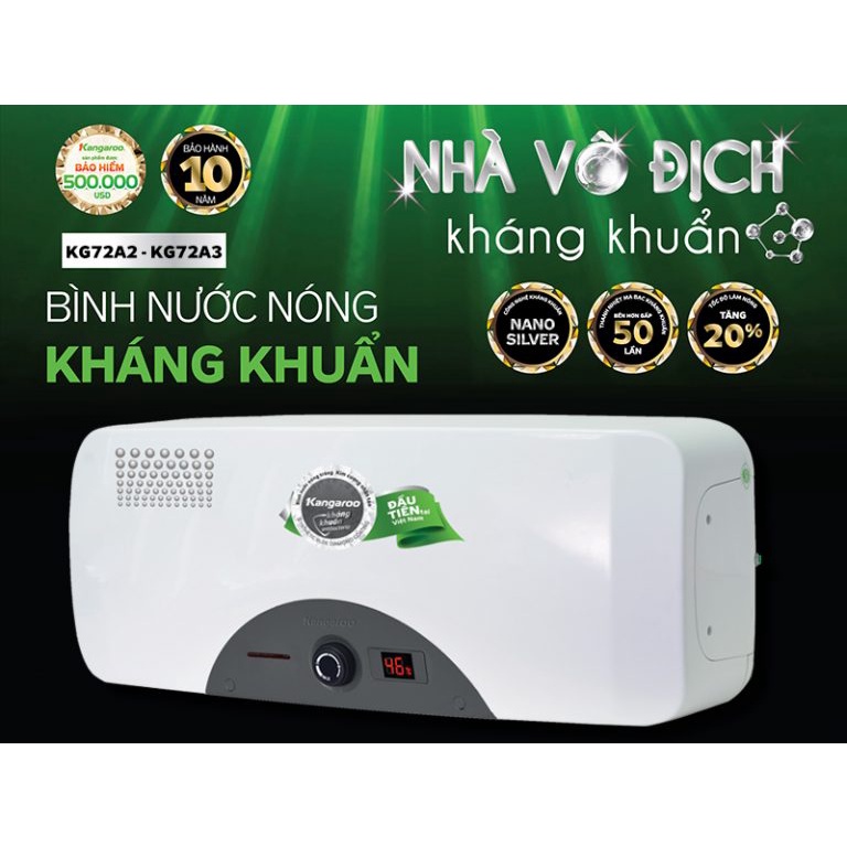 Bình nước nóng 22L kháng khuẩn Kangaroo KG72A2