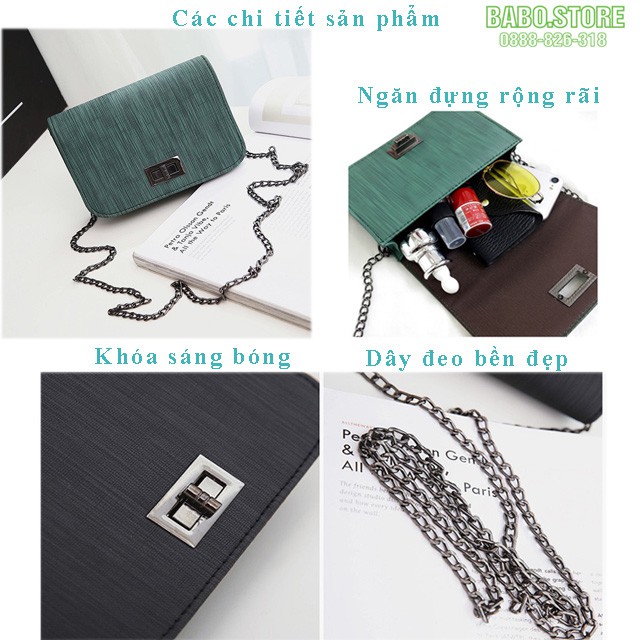 Túi xách nữ, túi đeo chéo nữ đẹp đi chơi cao cấp kẻ xọc 3 màu, túi đeo chéo kiểu dáng chất da kiểu dáng hàn quốc | BigBuy360 - bigbuy360.vn