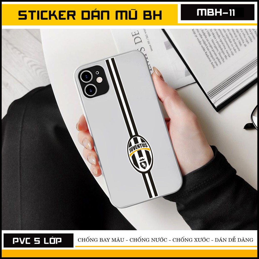 Hình Dán Logo Juventus MBH - 11 | Sticker Dán Mũ Bảo Hiểm Chống Nước Cắt Sẵn Tặng Hình Dán Điện Thoại