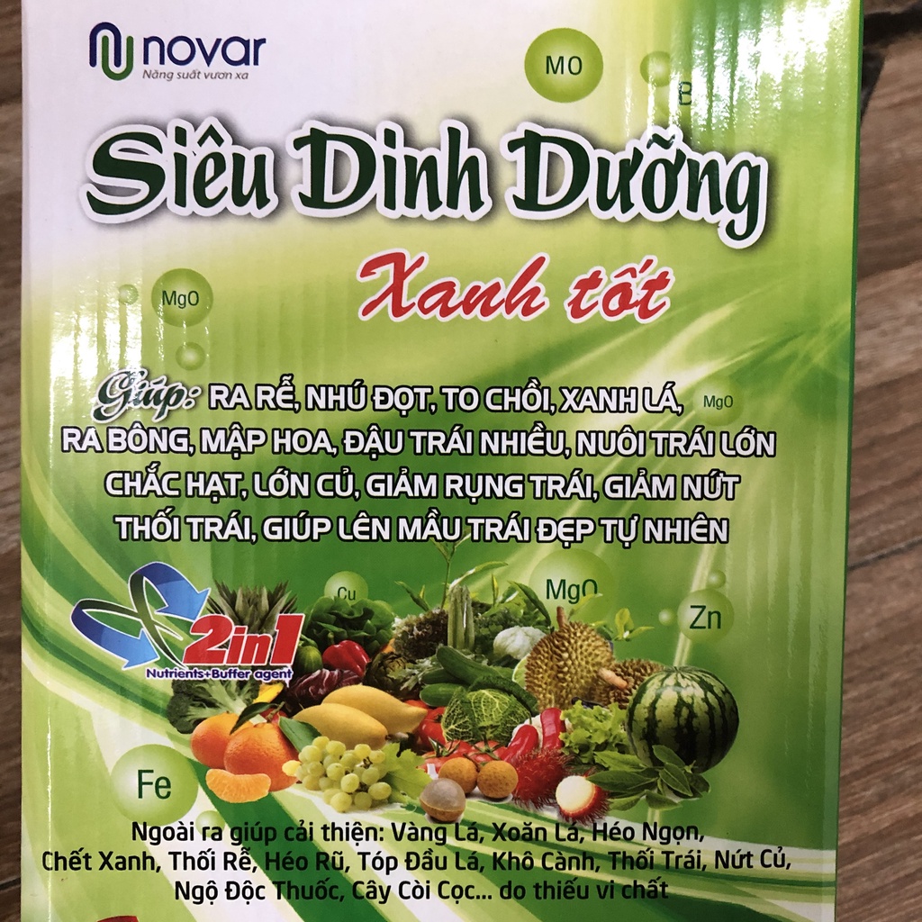 Phân bón siêu dinh dưỡng giúp ra rễ, vọt đọt, to chồi, xanh lá, ra bông, mập hoa, đậu trái nhiều, chắc hạt lớn củ 10g
