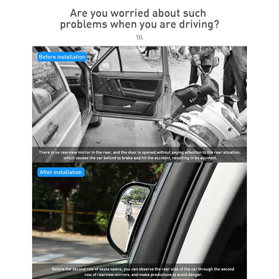 Kính Chiếu Hậu Góc Rộng B-pillar Chất Lượng Cao Cho Xe Hơi