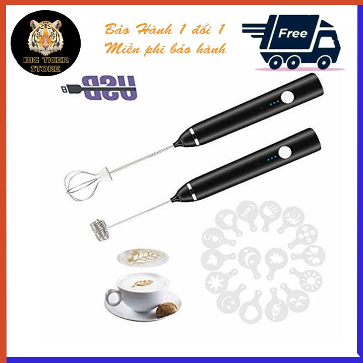 Máy Đánh Trứng Cầm Tay Mini Tạo Bọt,Đánh Cafe,Cầm Tay Sạc Điện Tiện Lợi Có Cổng Sạc Usb