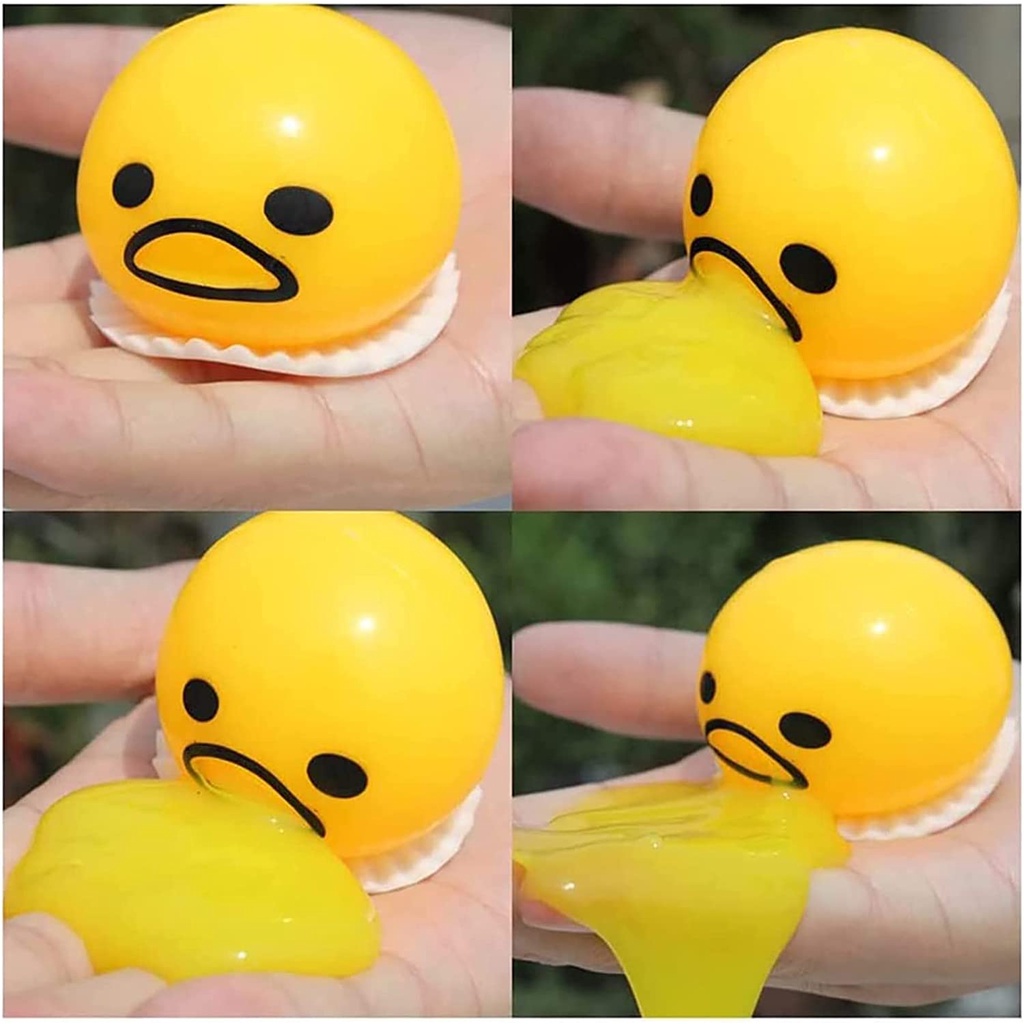 Đồ Chơi Nắn Bóp Đàn Hồi Giảm Stress Hình Lòng Đỏ Trứng