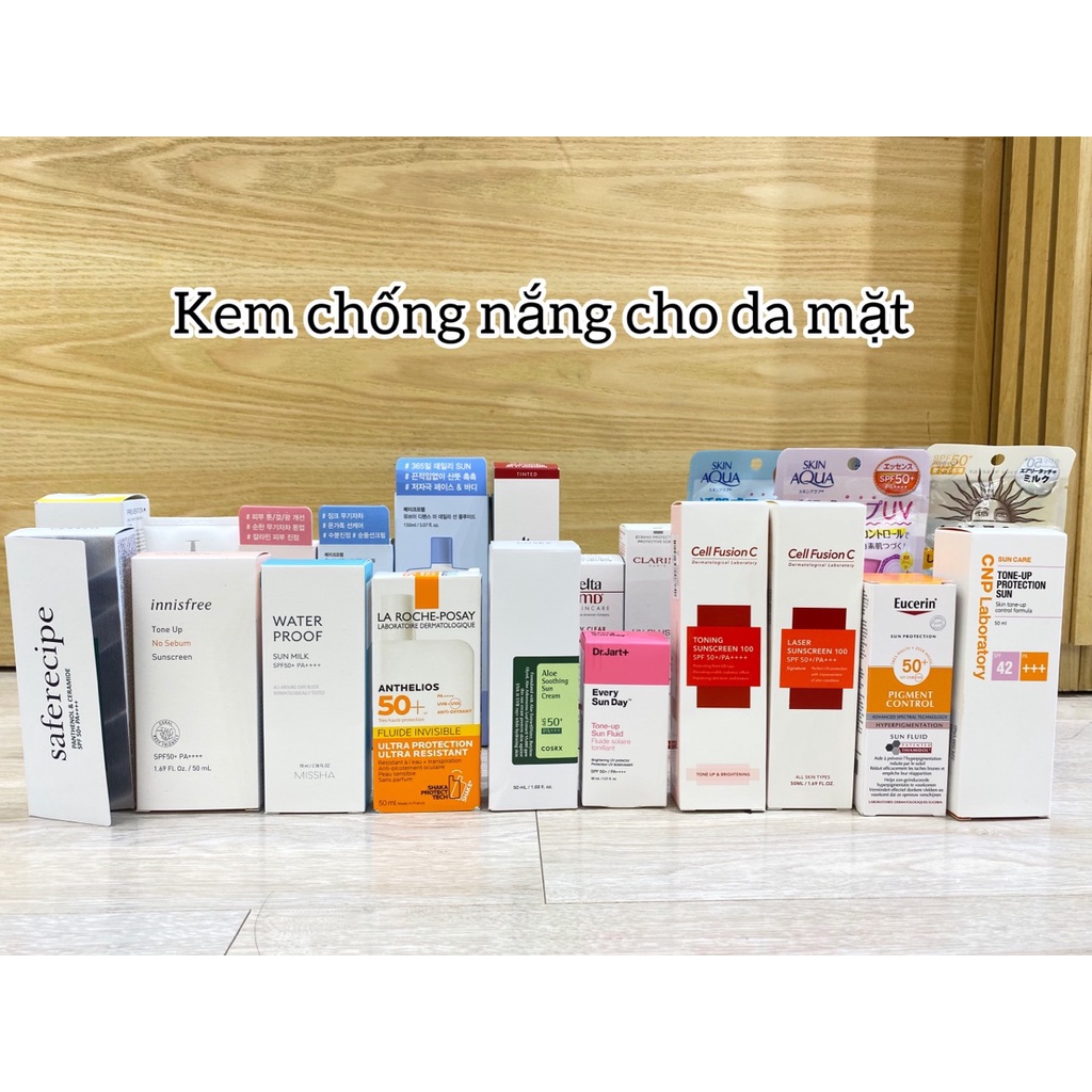 Các sản phẩm kem chống nắng