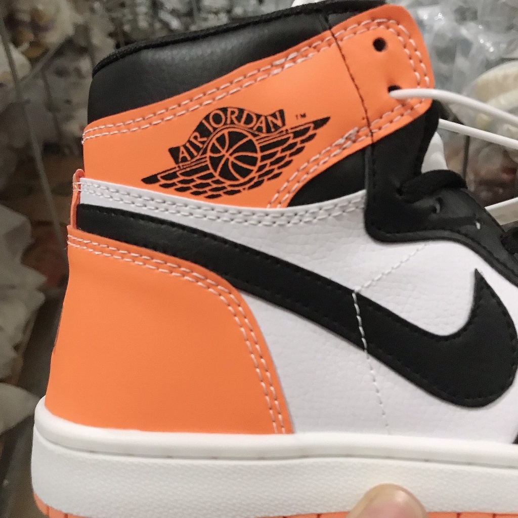 Giầy thể thao Air Jordan 1 Shattered Backboard, giày jordan cam đen cao cổ hàng cao cấp