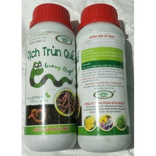 Dịch trùn quế đậm đặc được ủ nguyên chất tư trùn quế chai 500ml là chế phẩm sinh học Group oganic tốt cây