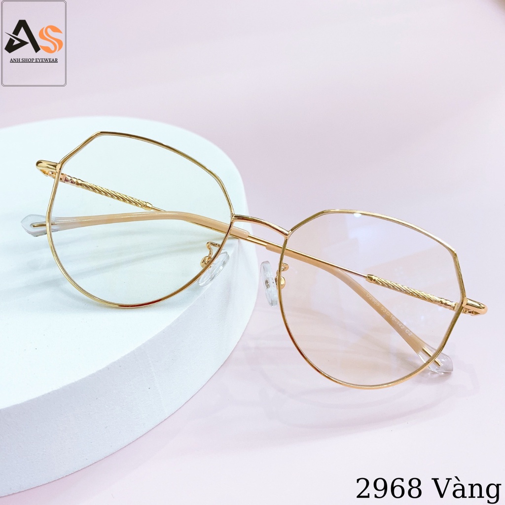 Gọng kính mắt mèo to chất liệu kim loại thời trang 2968