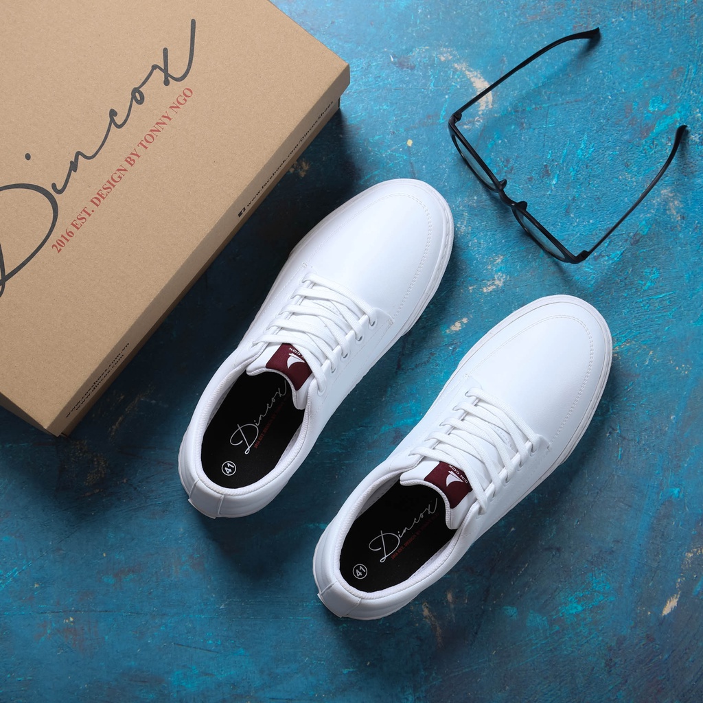 Giày Sneaker Da Nam DINCOX GD06 White Lịch Lãm