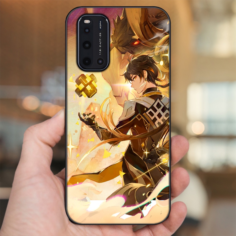 Ốp lưng Vivo V19 viền đen in hình Zhongli Genshin Impact