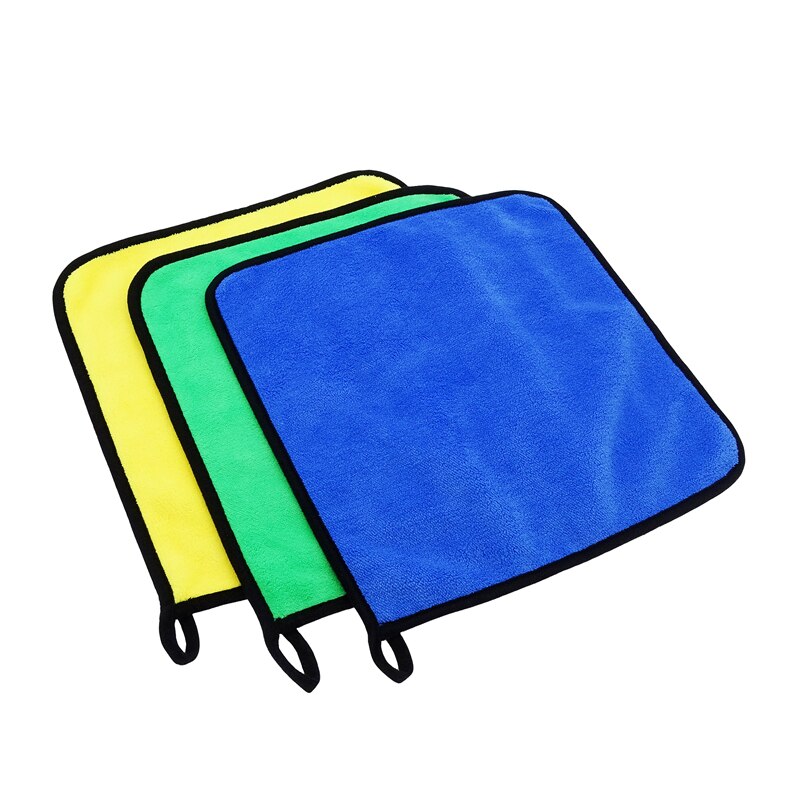 1 Chiếc Dày Khăn Rửa Xe Cực Mềm Microfiber San Hô Nhung Vải Hai Mặt Khăn Vệ Sinh Ô Tô Để Bảo Trì Ô Tô