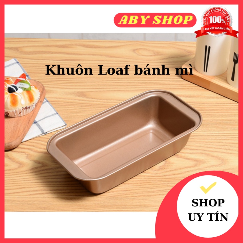 Khuôn Loaf bánh mì ⚡ MẪU MỚI ⚡ khuôn làm bánh bì chống dính màu vàng 25cm