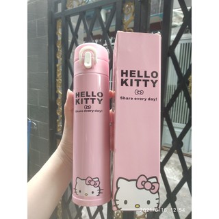 Bình giữ nhiệt 400ml thú hello kitty - loại 1 giữ lạnh trên 8 tiếng