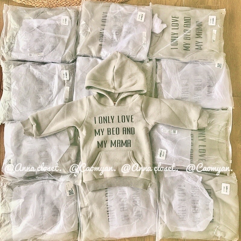 Áo hoodie dáng dài cho bé gái và trai