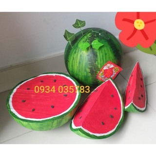 Dưa hấu giả 20cm trang trí tiểu cảnh tết