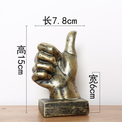 Bộ tượng ba bàn tay like, hi, ok decor studio, trang trí tủ, kệ phòng khách, phòng làm việc