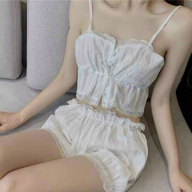 sét bộ nữ 2 dây phối viền ren sexy lắm luôn nạ