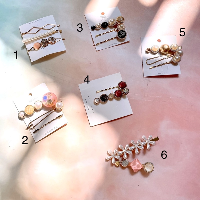 Set kẹp tóc nữ nhiều mẫu TÍM STORE phong cách thời trang hàn quốc dễ thương
