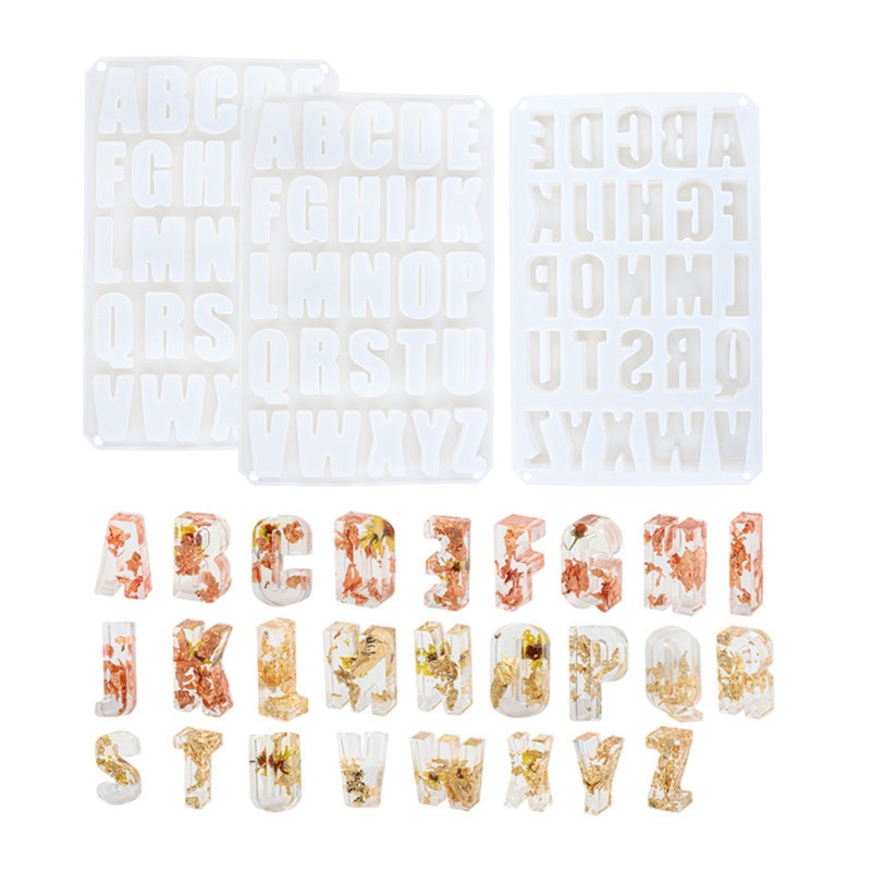 Bộ Khuôn Silicone 26 Chữ Cái Làm Đồ Trang Sức