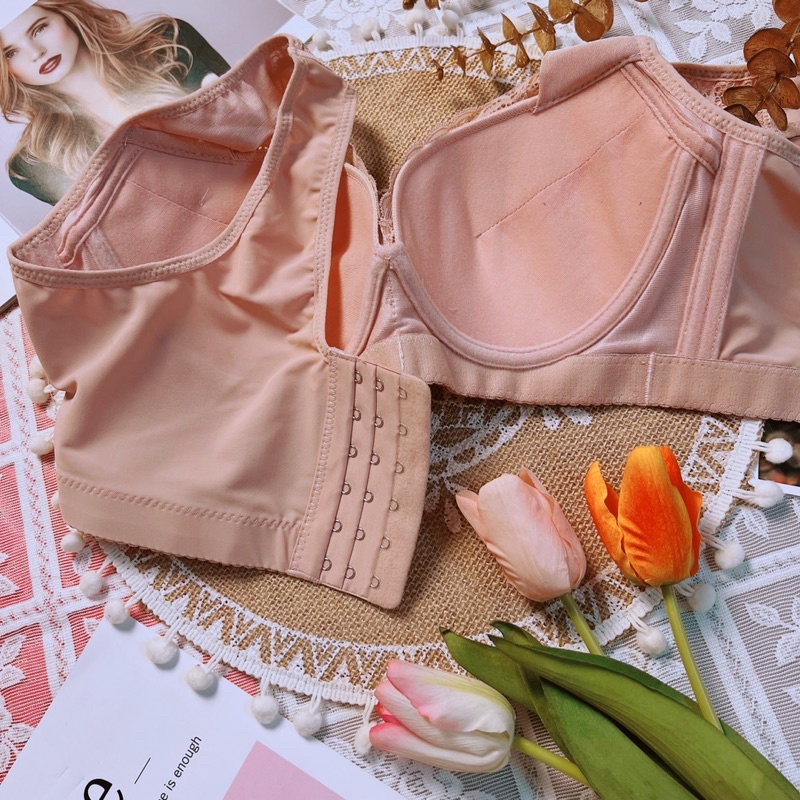 Áo lót định hình bản to 6 cài BigSize Cúp D mút mỏng có gọng dành cho ngực to,mặc áo dài,chống chảy xệ