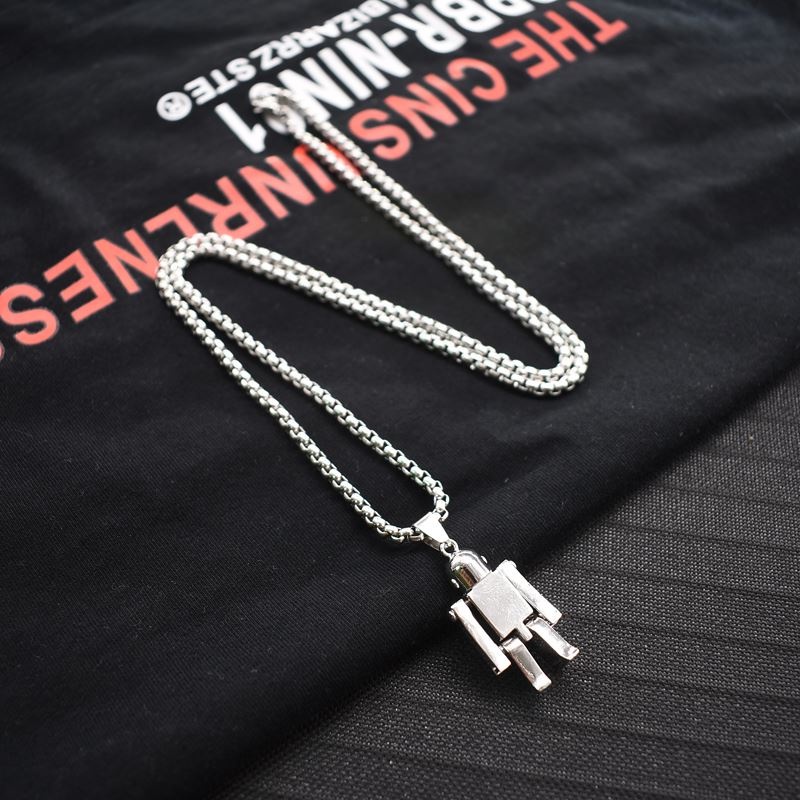 Vòng cổ mặt hình robot phong cách hip hop cho nam và nữ