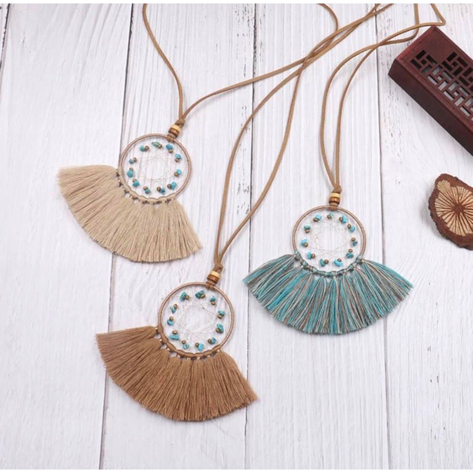 Vòng cổ boho xẻ quạt