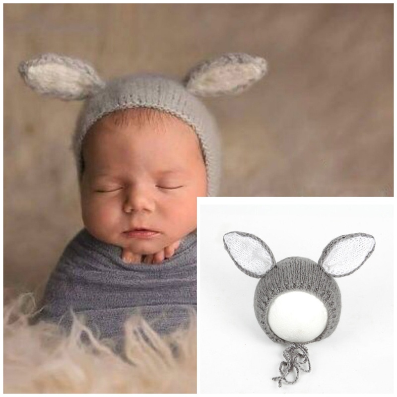 Mũ Đan Len Họa Tiết Hoạt Hình Dùng Làm Đạo Cụ Chụp Ảnh Cho Bé Sơ Sinh