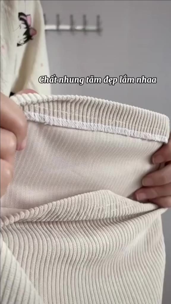 Quần ống rộng nhung tăm cạp chun, Quần ống rộng nữ nhung tăm to | BigBuy360 - bigbuy360.vn