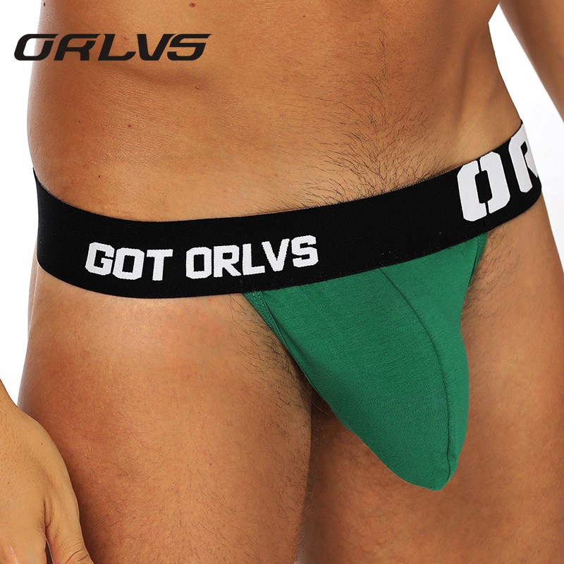 ORLVS gay men underwear sexy jockstrap thongs g-strings cotton string homme men's underwear sexy lingerie ass Freedom or149