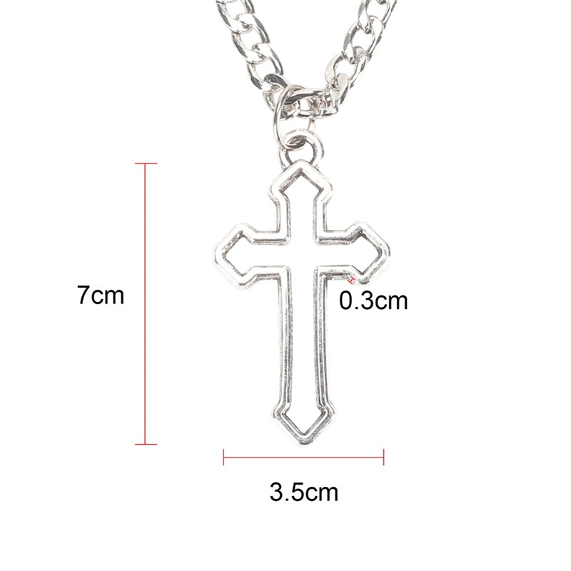 Vòng cổ Kim Loại Mặt Thánh Giá Phong Cách Hip hop Hàn Quốc