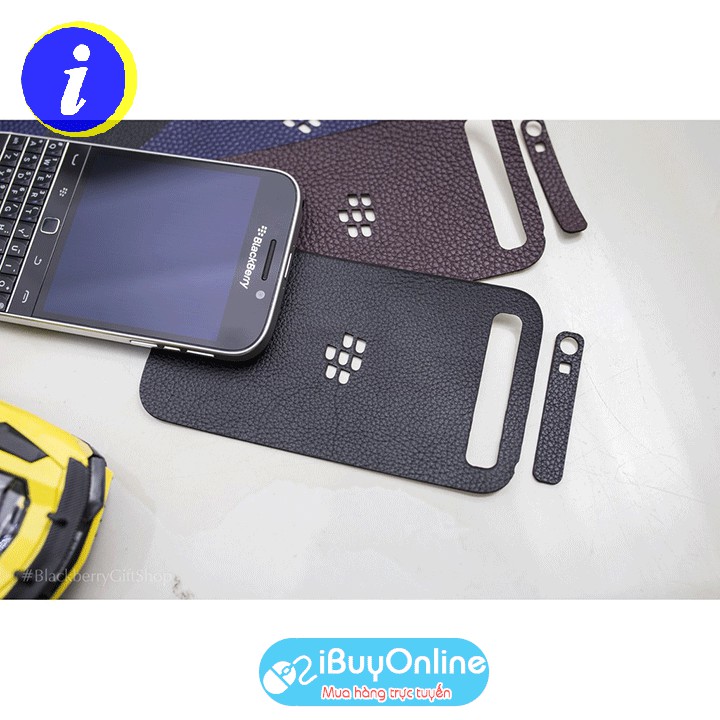 Miếng dán lưng da cho điện thoại BlackBerry Classic Q20 - Da bò thật 100%