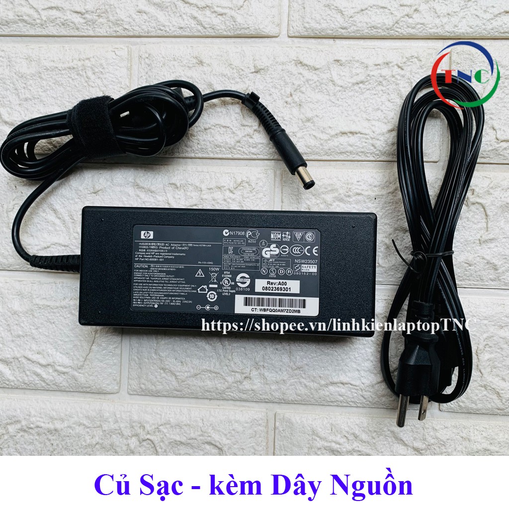 Sạc Laptop HP 150w 19V 7.89A / 19.5V 7.69A 8570w 8560w 8540w Hàng ZIN (Adapter HP 150w)