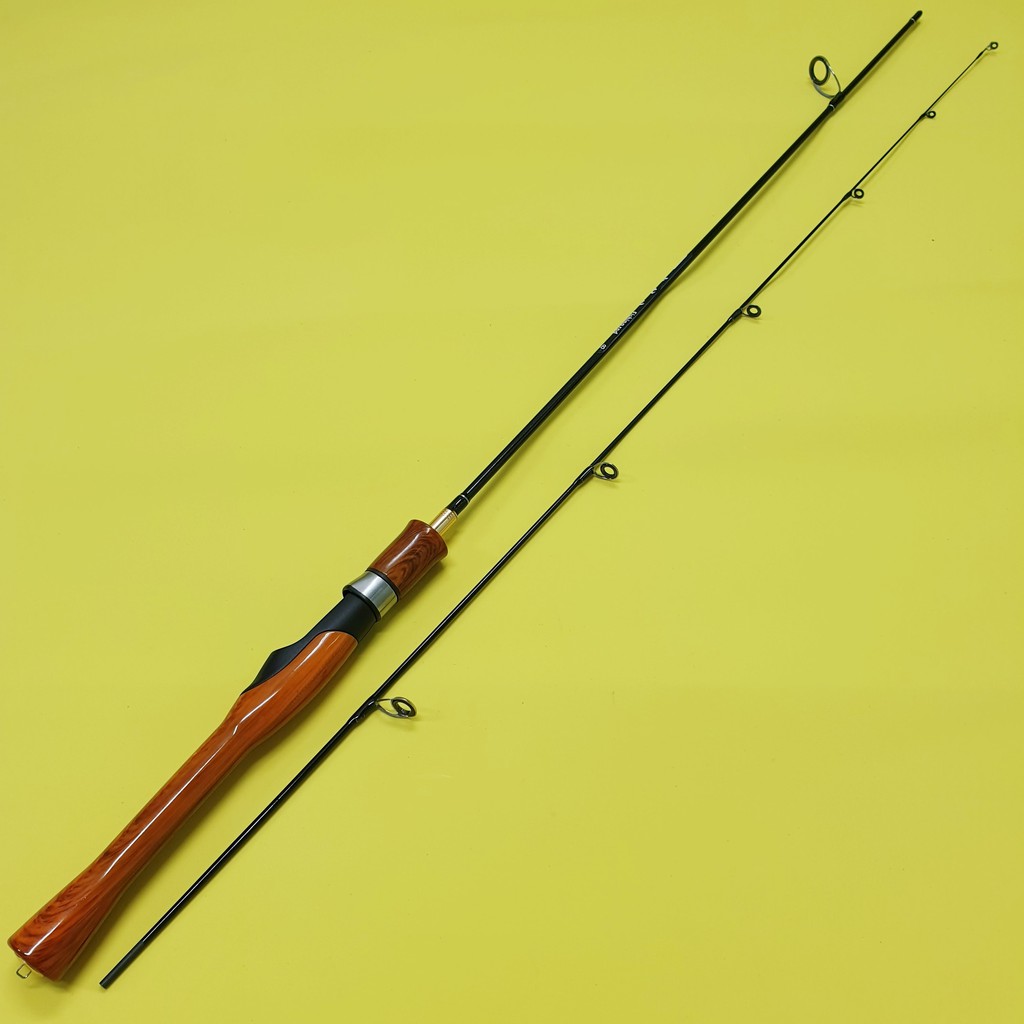 Cần Câu Lure UL ultra light Đọt Đặc Siêu dẻo Chuyên câu suối, câu cá mương cá cháp - cần UL gỗ 1