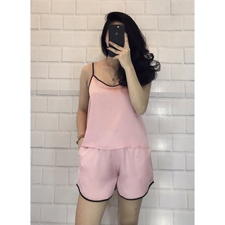 Đồ ngủ lụa sexy, Bộ ngủ lụa 2 dây cao cấp