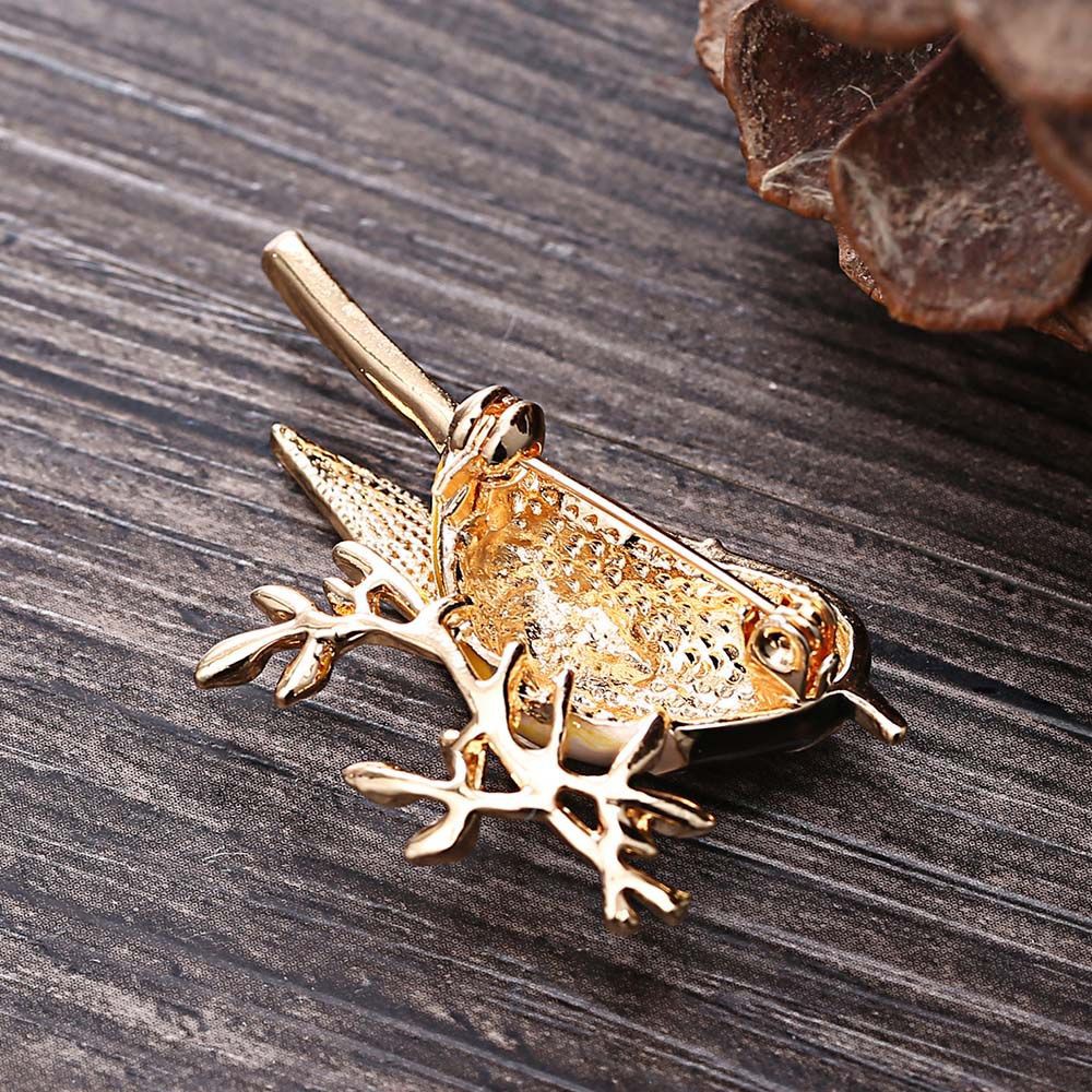 Trâm cài áo hình chú chim đính đá dễ thương và thời trang cho nữ