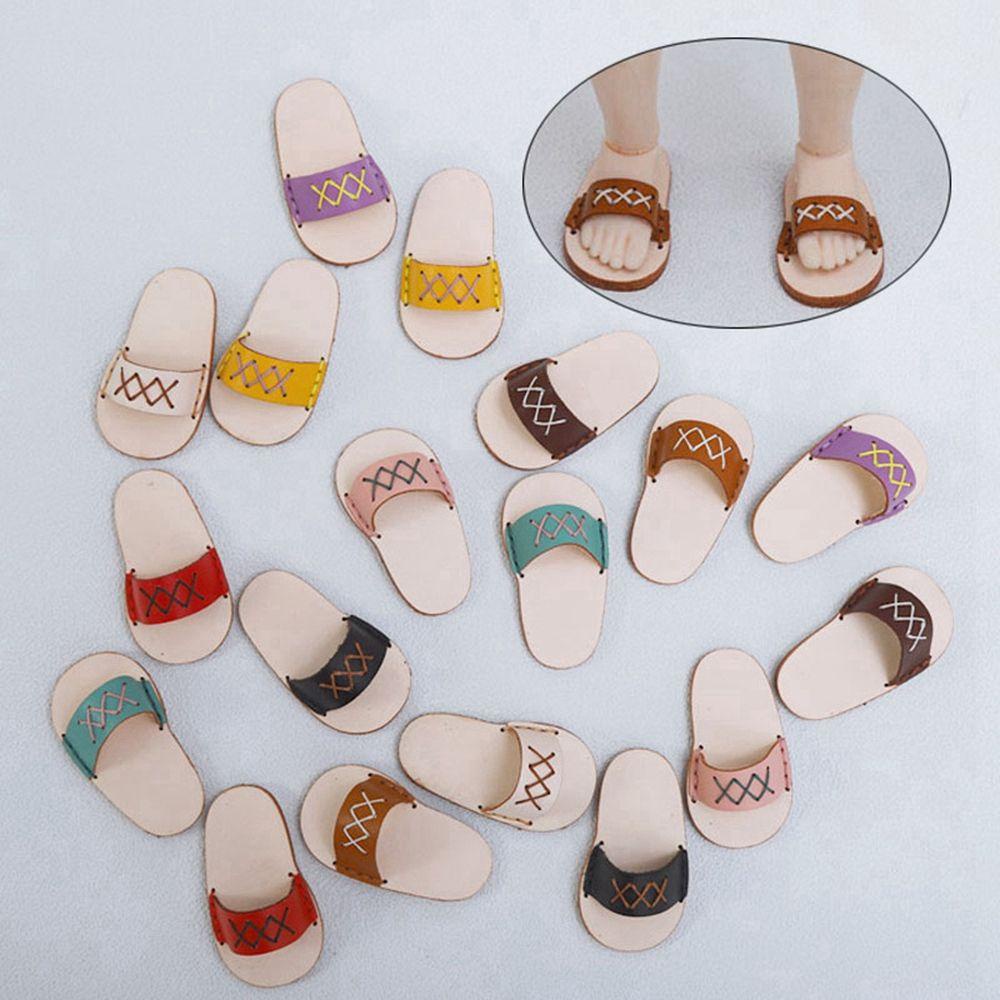 Giày Búp Bê Da Bò 4 Màu Dễ Thương Cho Búp Bê 1 / 11 OB11