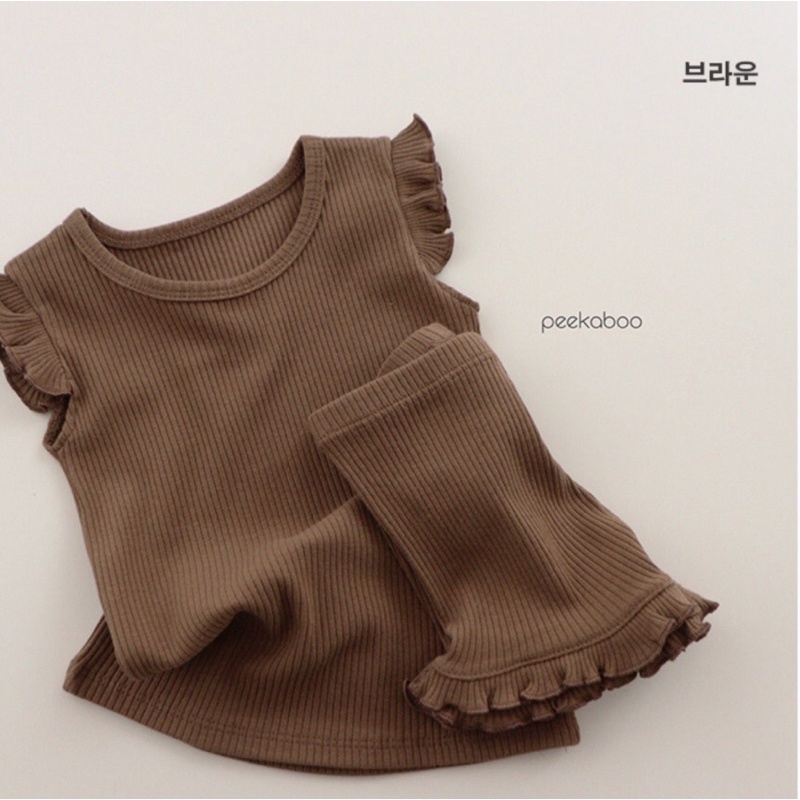 Bộ thun gân co giãn Swing Peekaboo Hàn Quốc
