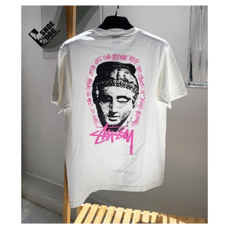 [Bao check chính hãng]Áo thun Stussy Young Modern màu trắng đen real
