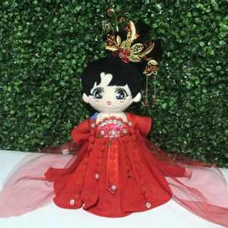 Outfil bộ váy cổ trang size doll 20cm
