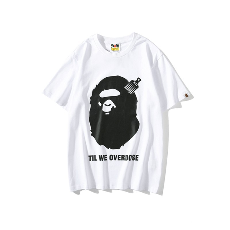 Áo Thun Tay Ngắn Cổ Tròn In Hình 20s Bathing Ape Bape X Xo Co-branded Thời Trang Mùa Hè Cho Nam Nữ