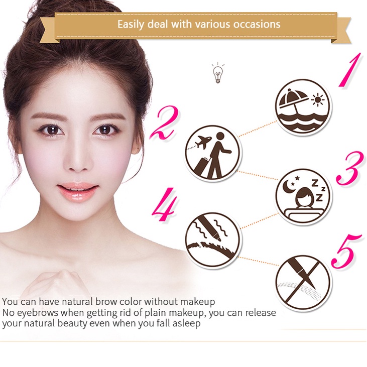 [Hàng mới về] Gel kẻ lông mày NOVO bán vĩnh viễn dạng xé lâu trôi phong cách Hàn Quốc