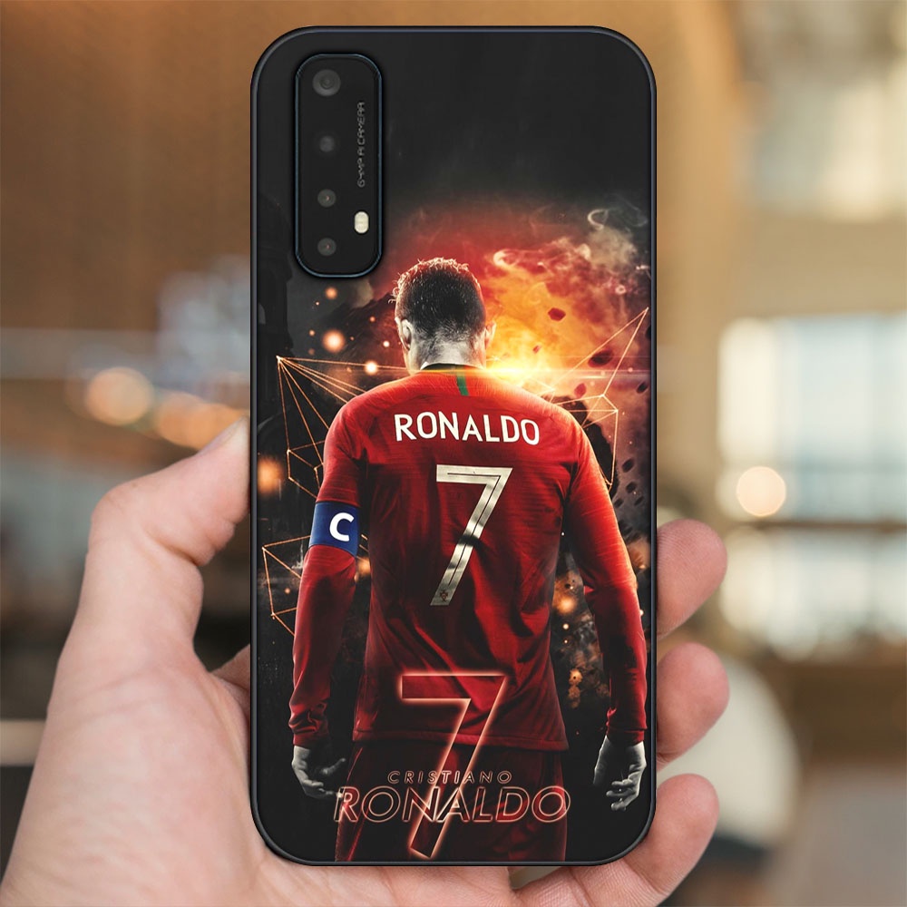 Ốp lưng Realme 7 viền đen in hình Cristiano Ronaldo MU Manchester United CR7