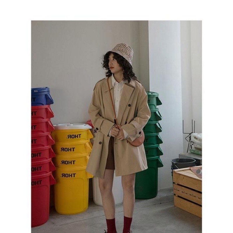 áo khoác măng tô mỏng dáng ngắn | BigBuy360 - bigbuy360.vn