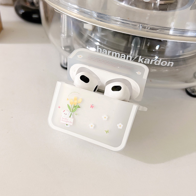 Vỏ Bảo Vệ Hộp Sạc Tai Nghe airpods Pro 2 / 3 Bằng Silicon Hình Vuông Thời Trang Ốp