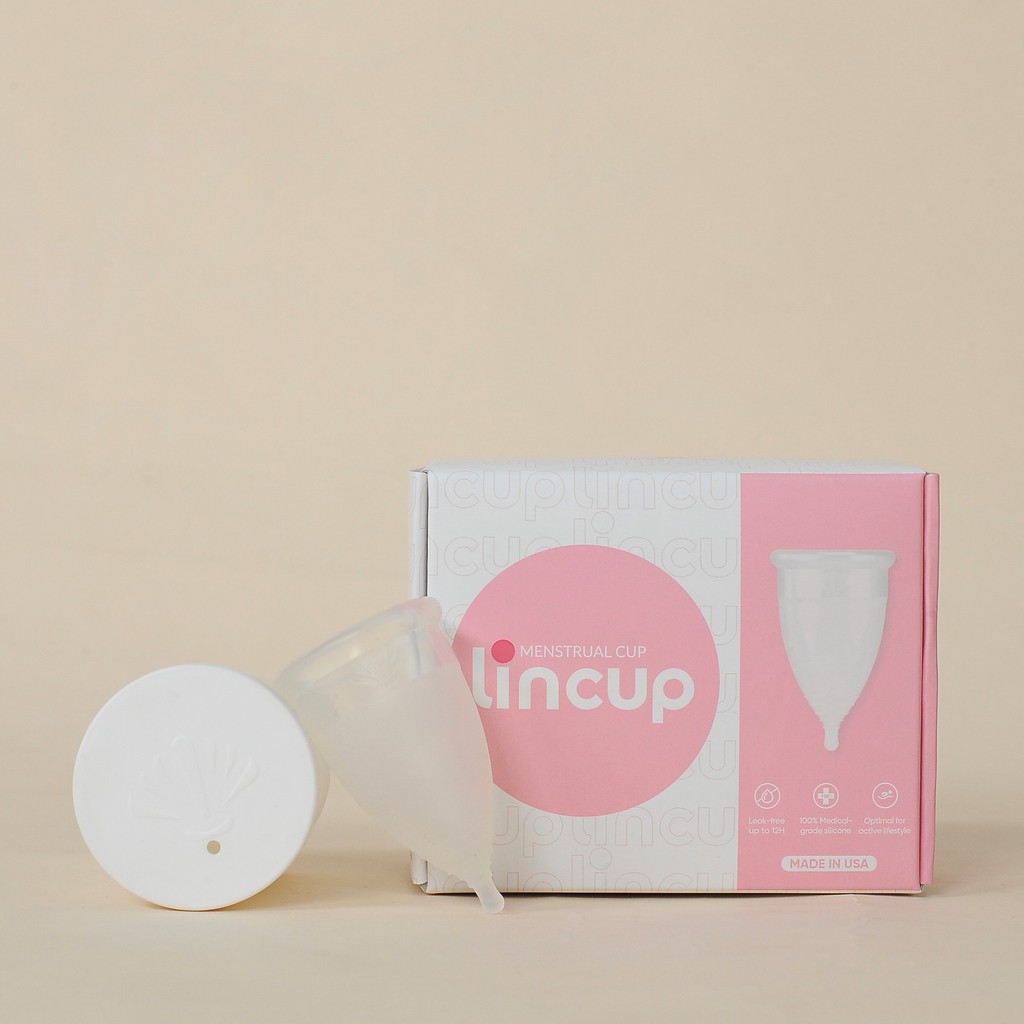 Cốc nguyệt san Lincup chính hãng size 25ml/34ml/40ml Nhập nhẩu Mỹ, an toàn, tiện lợi, dễ sử dụng